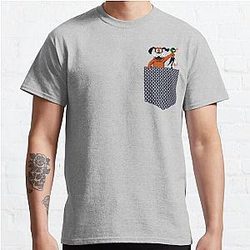 Dog In Pocket T-Shirts - Duck Hunt Dog in Fake Pocket Classic T-Shirt RB1011