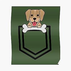 Dog In Pocket Posters - Dog in pocket Poster RB1011