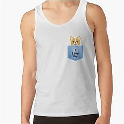Dog In Pocket Tank Tops - Dog in pocket Tank Top RB1011