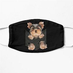 Dog In Pocket Face Masks - Yorkie in my Pocket Flat Mask RB1011