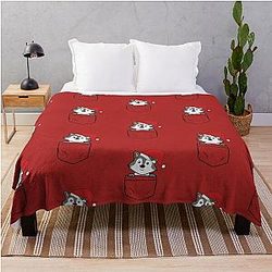 Dog In Pocket Blanket - Dog in your Pocket  Throw Blanket RB1011