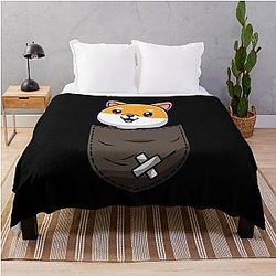 Dog In Pocket Blanket - Copy of Dog in your pocket Throw Blanket RB1011