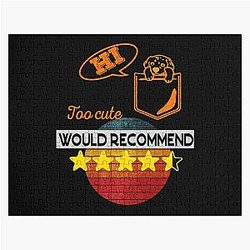 Dog In Pocket Puzzles - Vintage Puppy in Pocket with would recommend ratings funny design.   Jigsaw Puzzle RB1011