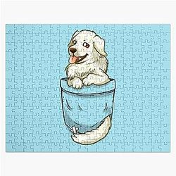 Dog In Pocket Puzzles - Pocket Great Pyrenees Dog   Jigsaw Puzzle RB1011