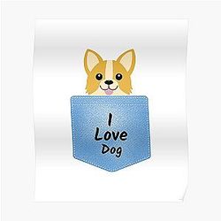 Dog In Pocket Posters - Dog in pocket Poster RB1011