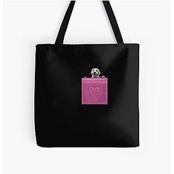 Dog In Pocket Bags - dog in pocket All Over Print Tote Bag RB1011