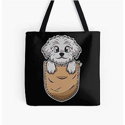 Dog In Pocket Bags - Dog in your pocket All Over Print Tote Bag RB1011