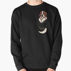 Dog In Pocket Sweatshirts - Pocket St Bernard Puppy Pullover Sweatshirt RB1011