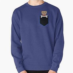 Dog In Pocket Sweatshirts - Dog in pocket Pullover Sweatshirt RB1011