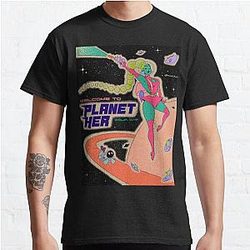 Doja Cat T-Shirts - Doja Cat Planet Her Retro Classic T-Shirt RB1408
