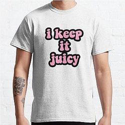 Doja Cat T-Shirts - I keep It juicy hot pink Doja Cat  Classic T-Shirt RB1408