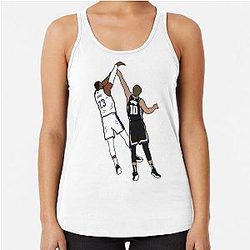 LeBron James shoots over Domantas Sabonis Tank Top