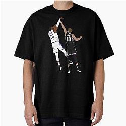 LeBron James Shoots Over Domantas Sabonis T-Shirt