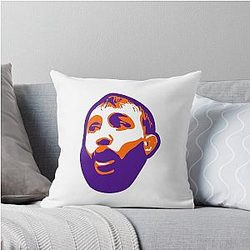 Dominick Reyes Purple and Orange Throw Pillow