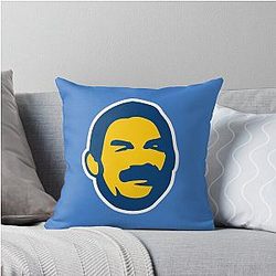 Don Frye Throw Pillow Blue Yellow