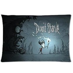 Don't Starve Custom Queen Size Pillow Cushion Case Cover Two Sides Printed 16x24 Inches