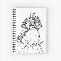 Dororo Hyakkimaru Line Art Spiral Notebook