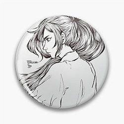 Dororo Hyakkimaru Line Art Pin