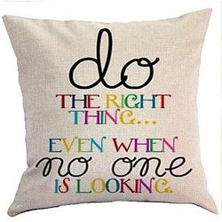 Do The Right Thing Waterproof Outdoor Decoration 18x18 Inch Pillowcases with Invisible Zipper