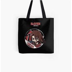 Dr. Stone Bags - Piedra de Tsukasa (estilo de gruta) todo sobre la bolsa de tote de impresión RB2805