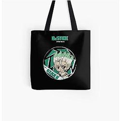 Dr. Stone Bags - Senku Stone (Grunge Style) All over Print Tote Bag RB2805