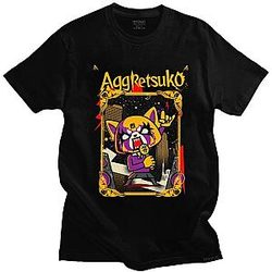 Camiseta Aggretsuko – Camisa de algodón de anime casual