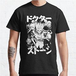 Dr. Stone T-Shirts - Stone Age Crew (white) Classic T-Shirt RB2805