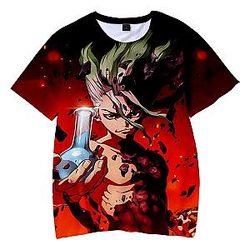 Dr Stone T-Shirts - Senku Ishigami Classic Premiuum T-shirt rouge brossé