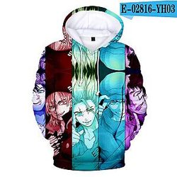 Dr Stone Hoodie - Sweatshirt à capuche à manches longues animé
