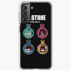 Dr. Stone Cases - Senku TO THE CHARACTERS CHIBI (Grunge Style) Samsung Galaxy Soft Case RB2805