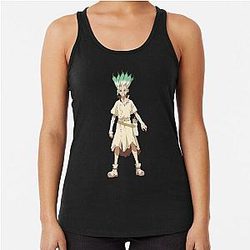 Dr. Stone Tank Tops - Senku de Dr Stone Racerback Tank Top RB2805
