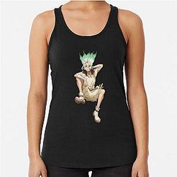 Dr. Stone Tank Tops - Senku de Dr Stone Racerback Tank Top RB2805