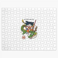 Dragon Ball Inspired Goku and Shenron Artwork Jigsaw Puzzle