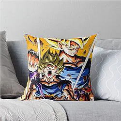 Goku Super Saiyan Dragon Ball Anime Throw Pillow