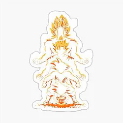 Epic Anime-Inspired Dragon Ball Style Design by thoangdx Sticker