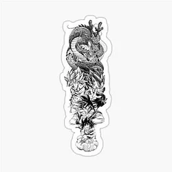 Dragon Ball Goku Evolution Shenron Vegeta Vertical Art Sticker