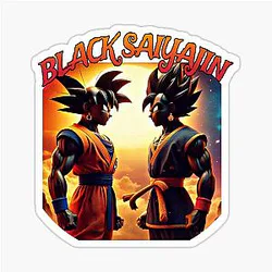 The power of black saiyans. The universe of dragon ball has infinite possibilities sticker