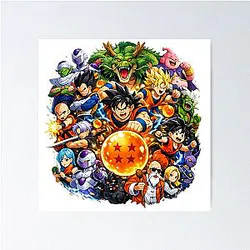 Dragon Ball Z Epic Illustration Poster