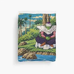 Piccolo Meditating River Dragon Ball Ukiyo-e Duvet Cover