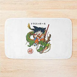 Dragon Ball Inspired Goku and Shenron Artwork Design Bath Mat