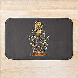 Epic Anime-Inspired Dragon Ball Z Style Design by thoangdx Bath Mat