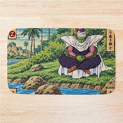 Piccolo Meditating River Dragon Ball Ukiyo-e Bath Mat