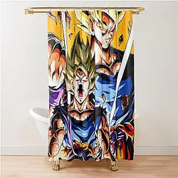 Goku Super Saiyan Dragon Ball Anime Shower Curtain