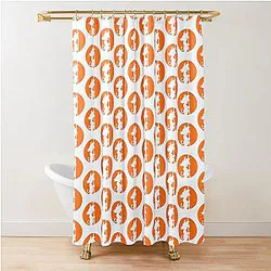 Dragon Ball Inspired Goku Sticker Design Shower Curtain
