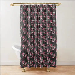 Dragon Ball Z Inspired Anime Illustration Shower Curtain