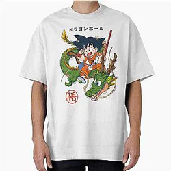 Dragon Ball Inspired Goku and Shenron Artwork Oversized T-Shirt