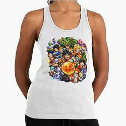 Dragon Ball Z Epic Illustration Racerback Tank Top