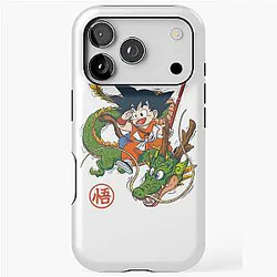 Dragon Ball Inspired Goku and Shenron Artwork iPhone Case