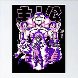 Frieza Evolution Super Saiyan Dragon Ball Poster
