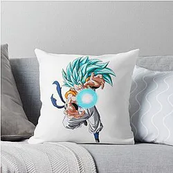 Custom made SSJ3 God mode Goku dragon ball z throw pillow